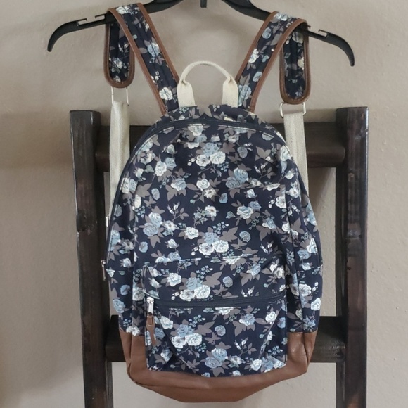 Handbags - Navy Rose Backpack